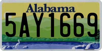 AL license plate 5AY1669