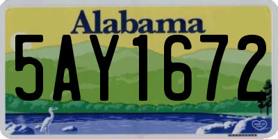 AL license plate 5AY1672