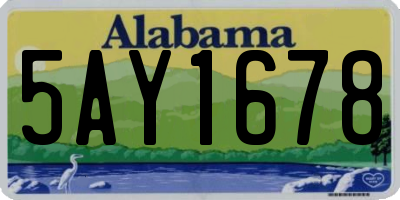 AL license plate 5AY1678