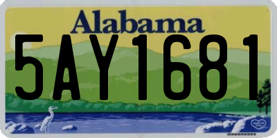 AL license plate 5AY1681