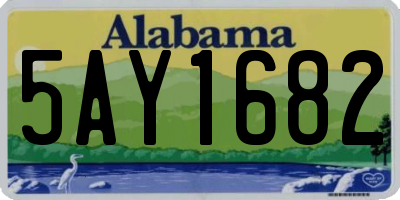 AL license plate 5AY1682