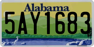 AL license plate 5AY1683