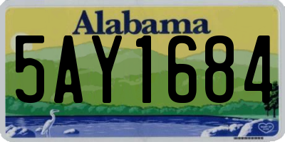 AL license plate 5AY1684