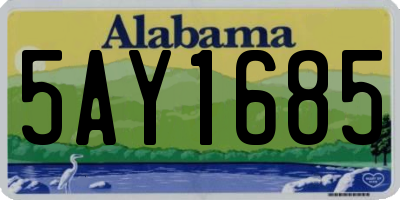 AL license plate 5AY1685