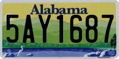 AL license plate 5AY1687