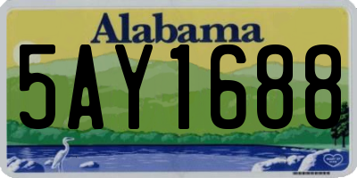 AL license plate 5AY1688