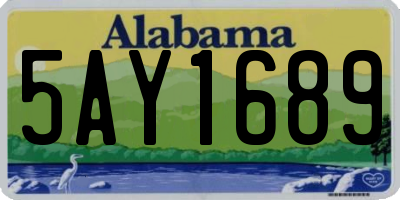 AL license plate 5AY1689