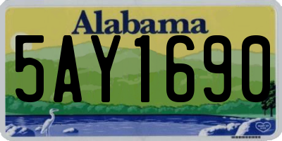 AL license plate 5AY1690