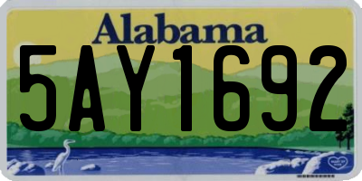 AL license plate 5AY1692