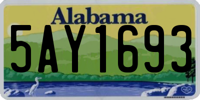 AL license plate 5AY1693