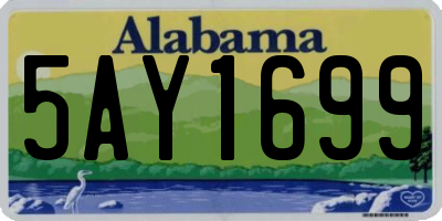 AL license plate 5AY1699