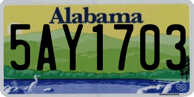 AL license plate 5AY1703