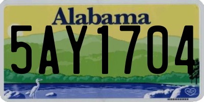 AL license plate 5AY1704
