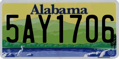 AL license plate 5AY1706