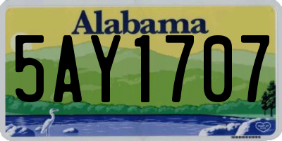 AL license plate 5AY1707