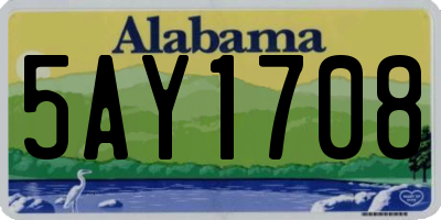 AL license plate 5AY1708