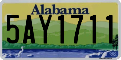 AL license plate 5AY1711