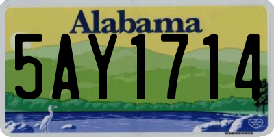AL license plate 5AY1714
