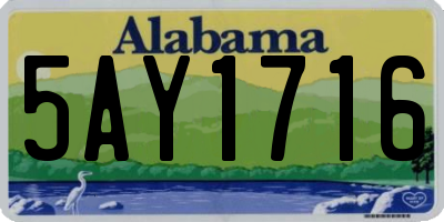 AL license plate 5AY1716