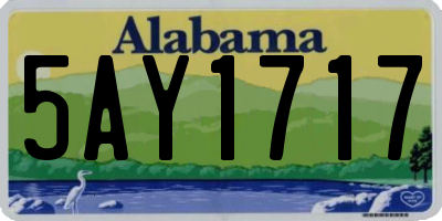 AL license plate 5AY1717