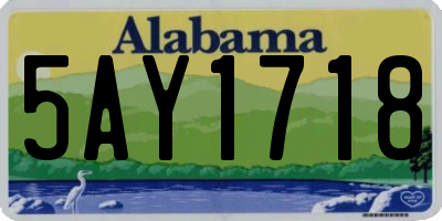 AL license plate 5AY1718