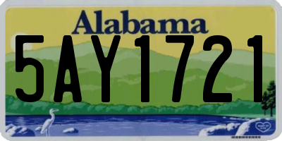 AL license plate 5AY1721