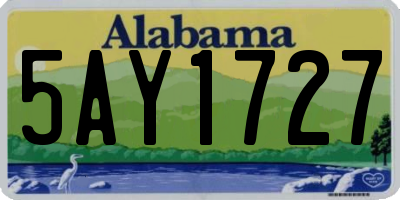 AL license plate 5AY1727