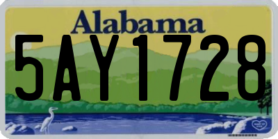 AL license plate 5AY1728