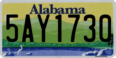 AL license plate 5AY1730