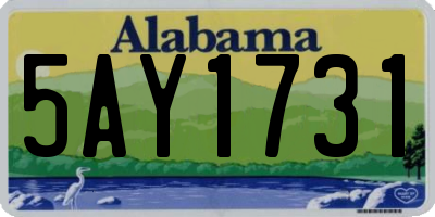 AL license plate 5AY1731