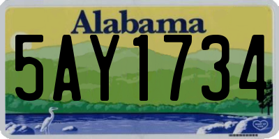 AL license plate 5AY1734