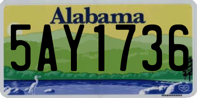 AL license plate 5AY1736