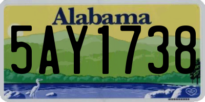 AL license plate 5AY1738