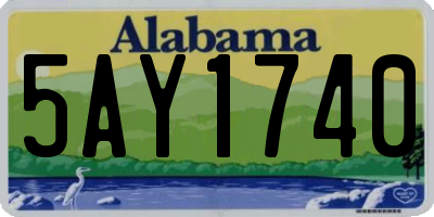 AL license plate 5AY1740