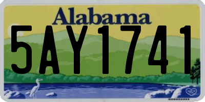 AL license plate 5AY1741