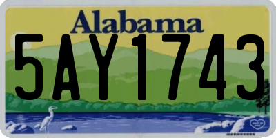 AL license plate 5AY1743