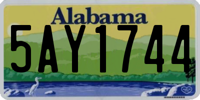 AL license plate 5AY1744