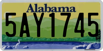 AL license plate 5AY1745