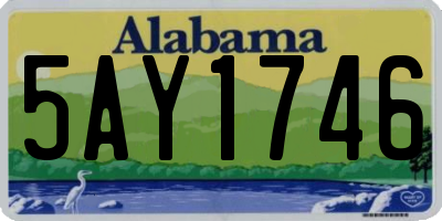 AL license plate 5AY1746