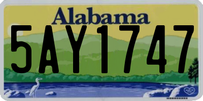 AL license plate 5AY1747