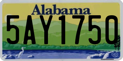 AL license plate 5AY1750