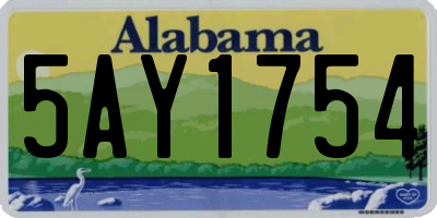 AL license plate 5AY1754