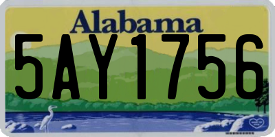 AL license plate 5AY1756