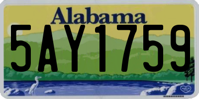 AL license plate 5AY1759