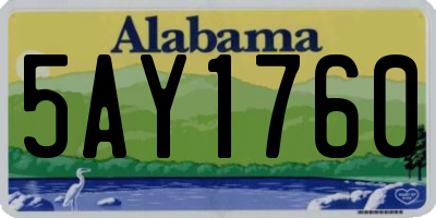 AL license plate 5AY1760