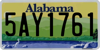 AL license plate 5AY1761