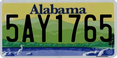 AL license plate 5AY1765