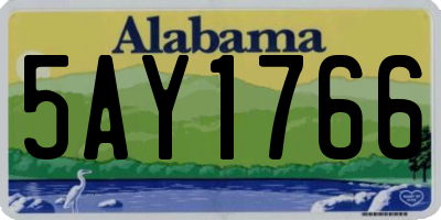 AL license plate 5AY1766