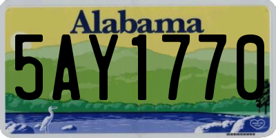 AL license plate 5AY1770