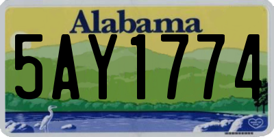 AL license plate 5AY1774